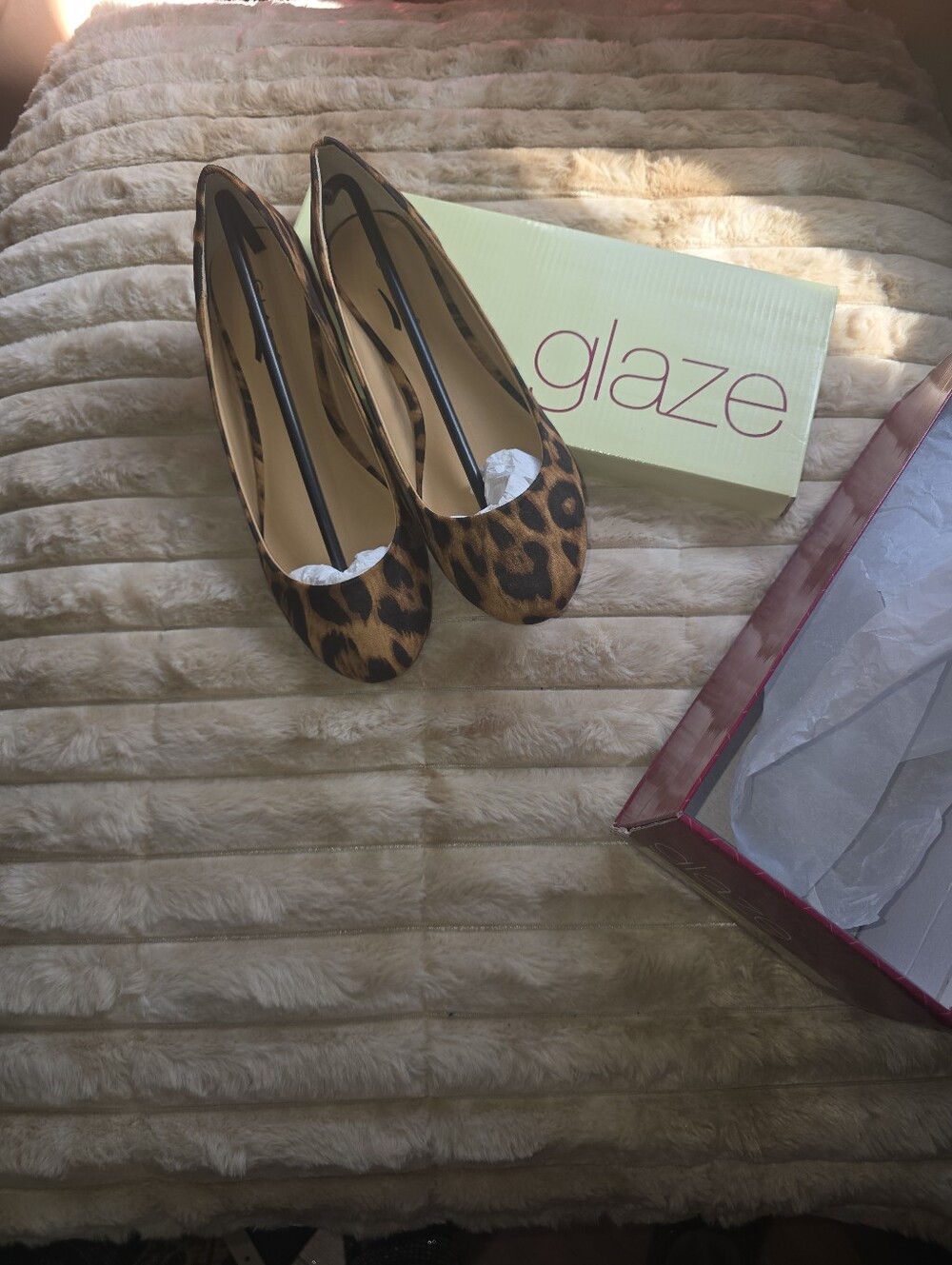 Glaze Leopard Print Flats - Brown Black